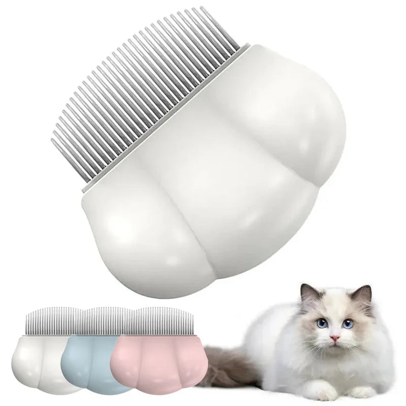 Universal pet grooming comb in cream white, romantic cherry blossoms, and fresh mint colors