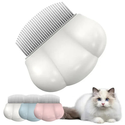 Universal pet grooming comb in cream white, romantic cherry blossoms, and fresh mint colors