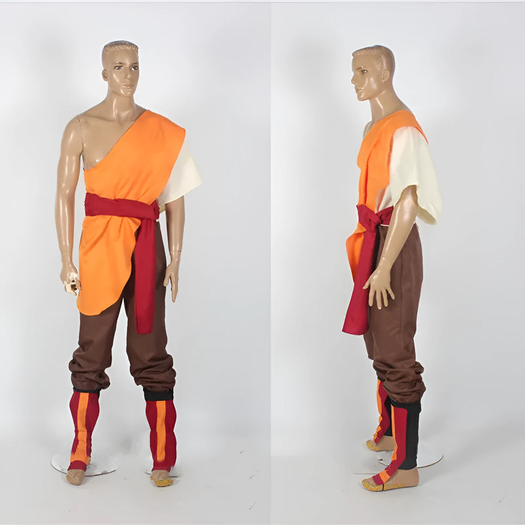 Polyester cosplay anime costume set with top, pants and belt for unisex adults in multiple sizes and colours