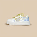 Korean summer mesh sneakers in Meow Rabbit Sea Salt Cheese colour with cross straps