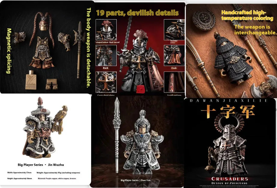 Copper Paladin national style decorative ornament set with holy sword and shield on a table