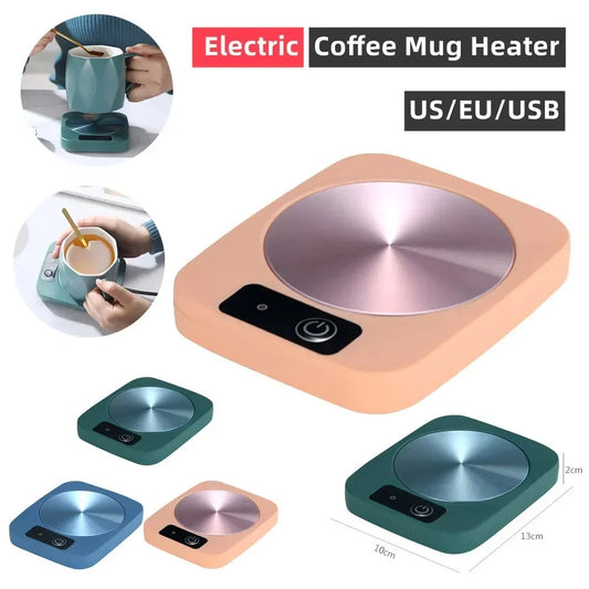 Electric tea water heating pad with heat-resistant glass surface, keeping beverages warm