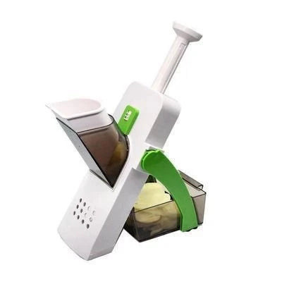 Multifunctional vegetable cutter with safety blade guard and multiple slicing options