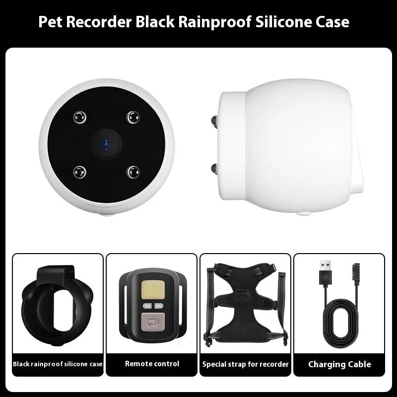 GPS Pet Tracker Collar with Camera for dogs and cats, featuring real-time tracking and 170° video recording.