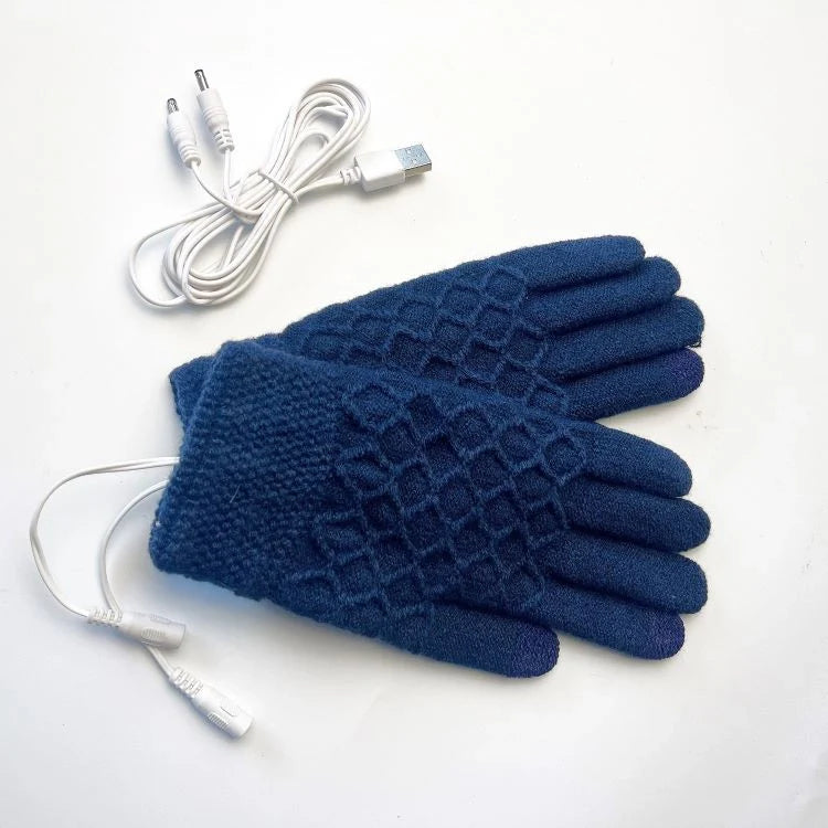 USB 5V heated gloves in various colors with foldable finger covers