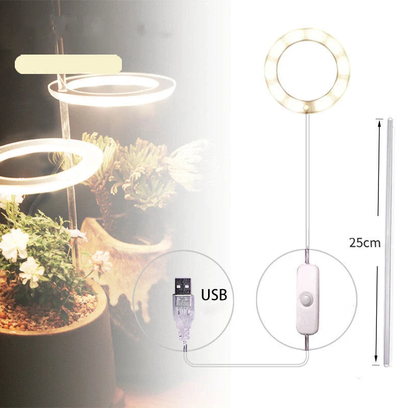 Full spectrum LED grow light for indoor plants with acrylic stick