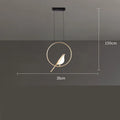 Modern minimalist magpie bird silhouette chandelier with zinc alloy and acrylic construction