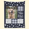 White polyester flannel pet dog blanket shown in three size options for dog bedding