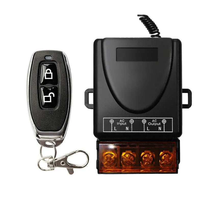 220V wireless remote control intelligent controller with ABS shell, 1 in 4 out wiring, for garage door and light control