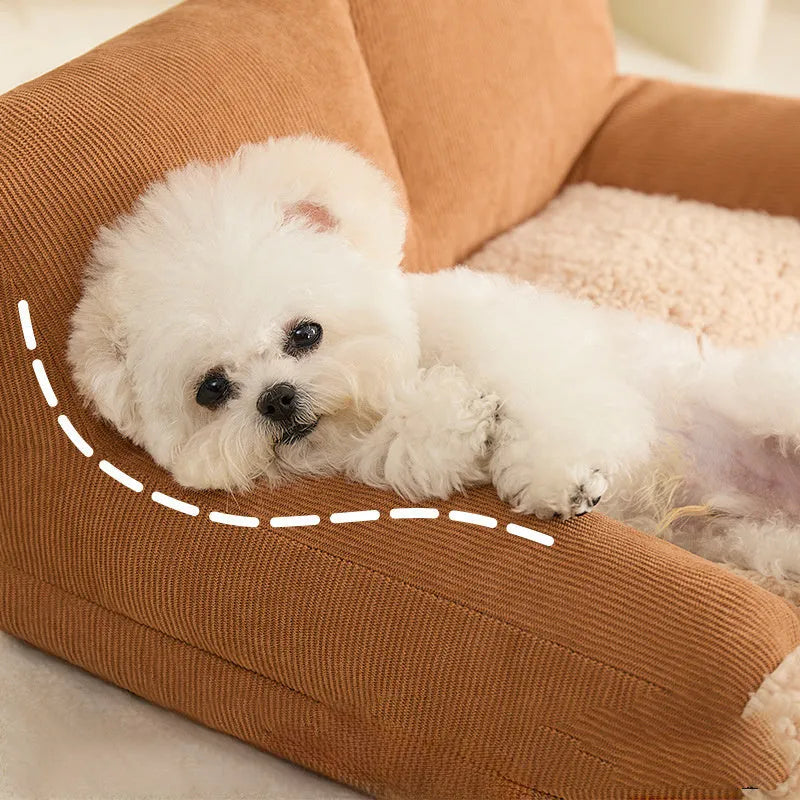 Four-season universal pet bed for dogs and cats in three different sizes