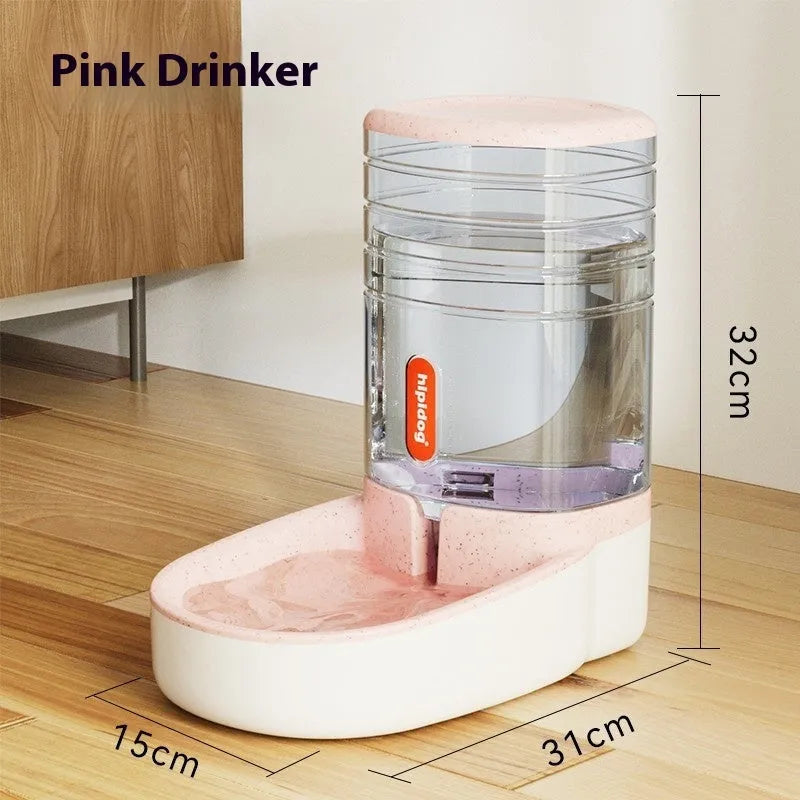 Automatic pet drinker and feeder with 3.8-litre capacity in blue colour option