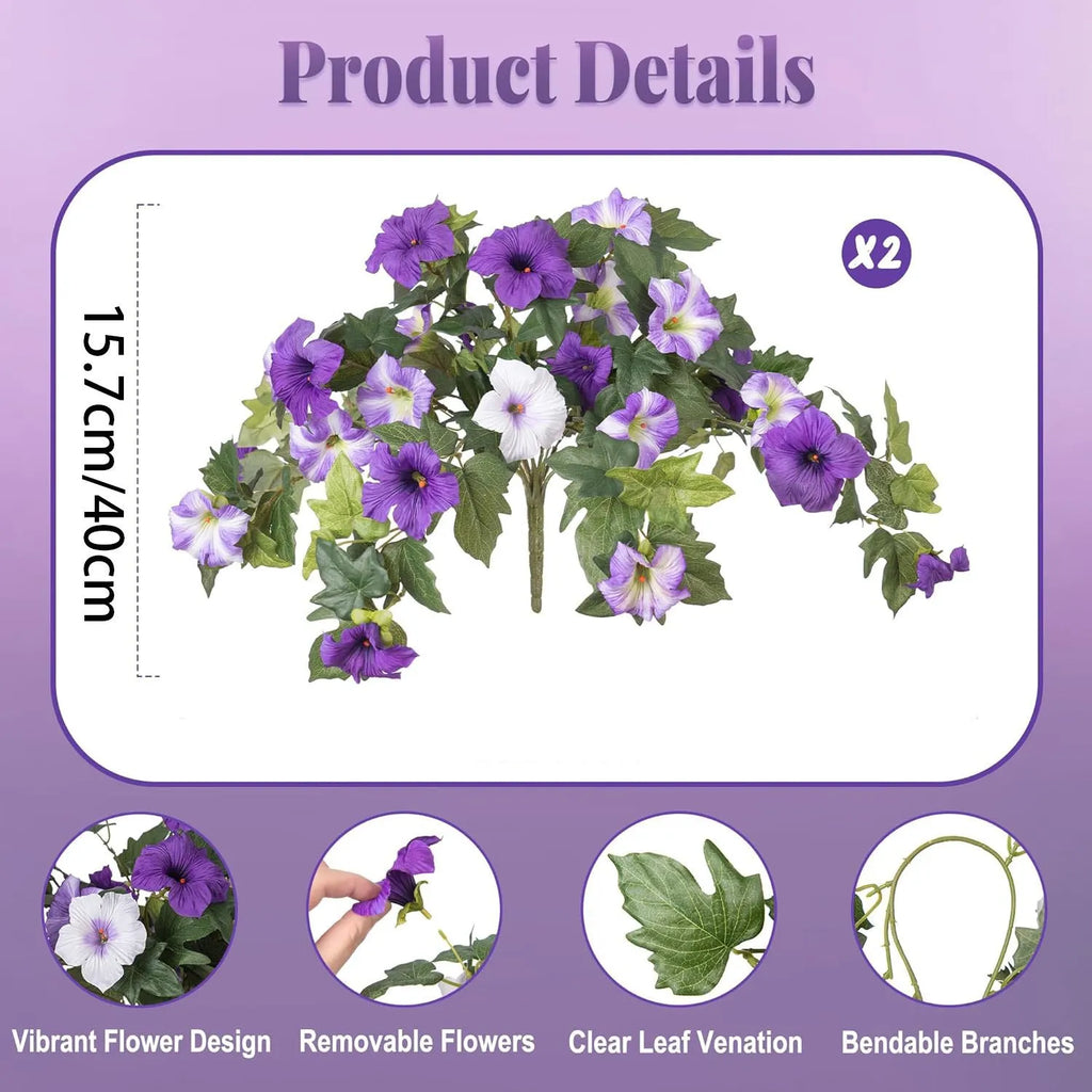 Plastic decorative flower container with 12 fork stems holding colourful artificial flowers