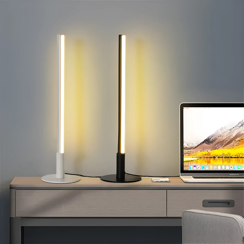 Black retro aluminium LED atmosphere lamp measuring 48.5cm tall