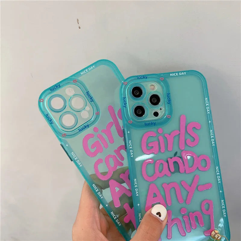 Graffiti personalised lanyard phone case for iPhone with painted animal design and detachable strap