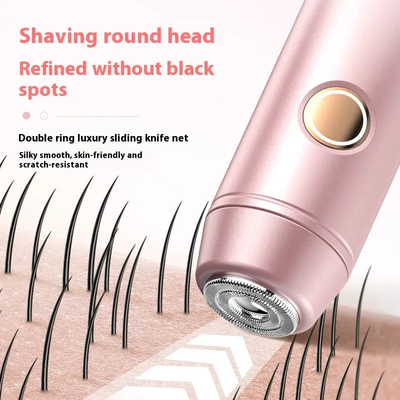 Hair removal device with digital display, USB rechargeable, removable cutter head, rose gold colour