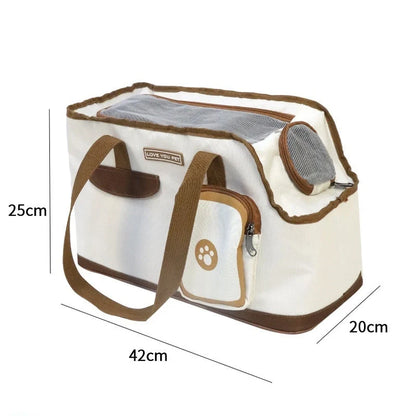 Folding dog diaper bag cat space capsule in breathable polyester, perfect for pet transport