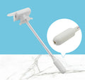 Electric beverage pumping device with a long straw and a blue pressure handle on a colour box.
