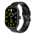 Smart watch with black steel strap displaying Bluetooth call and heart rate monitoring interface