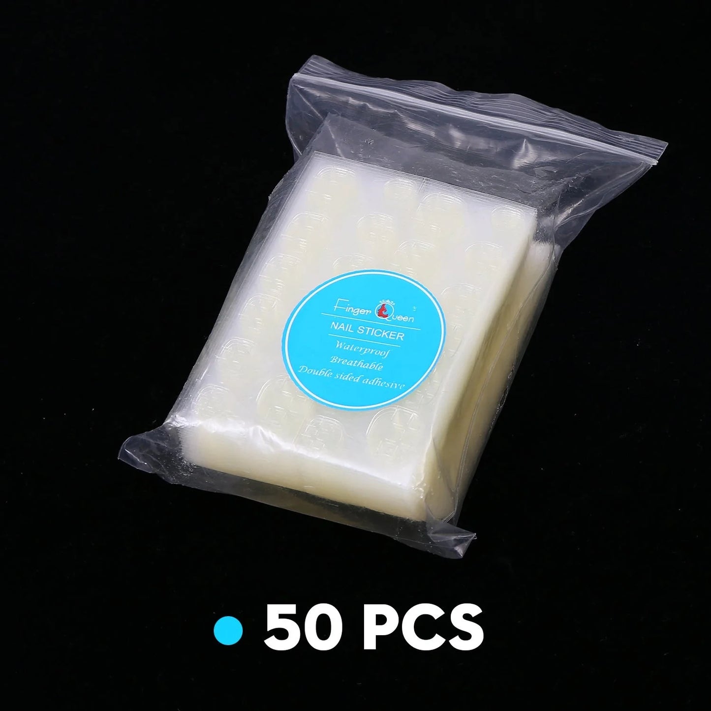 Transparent nail stickers with jelly glue for seamless nail art application