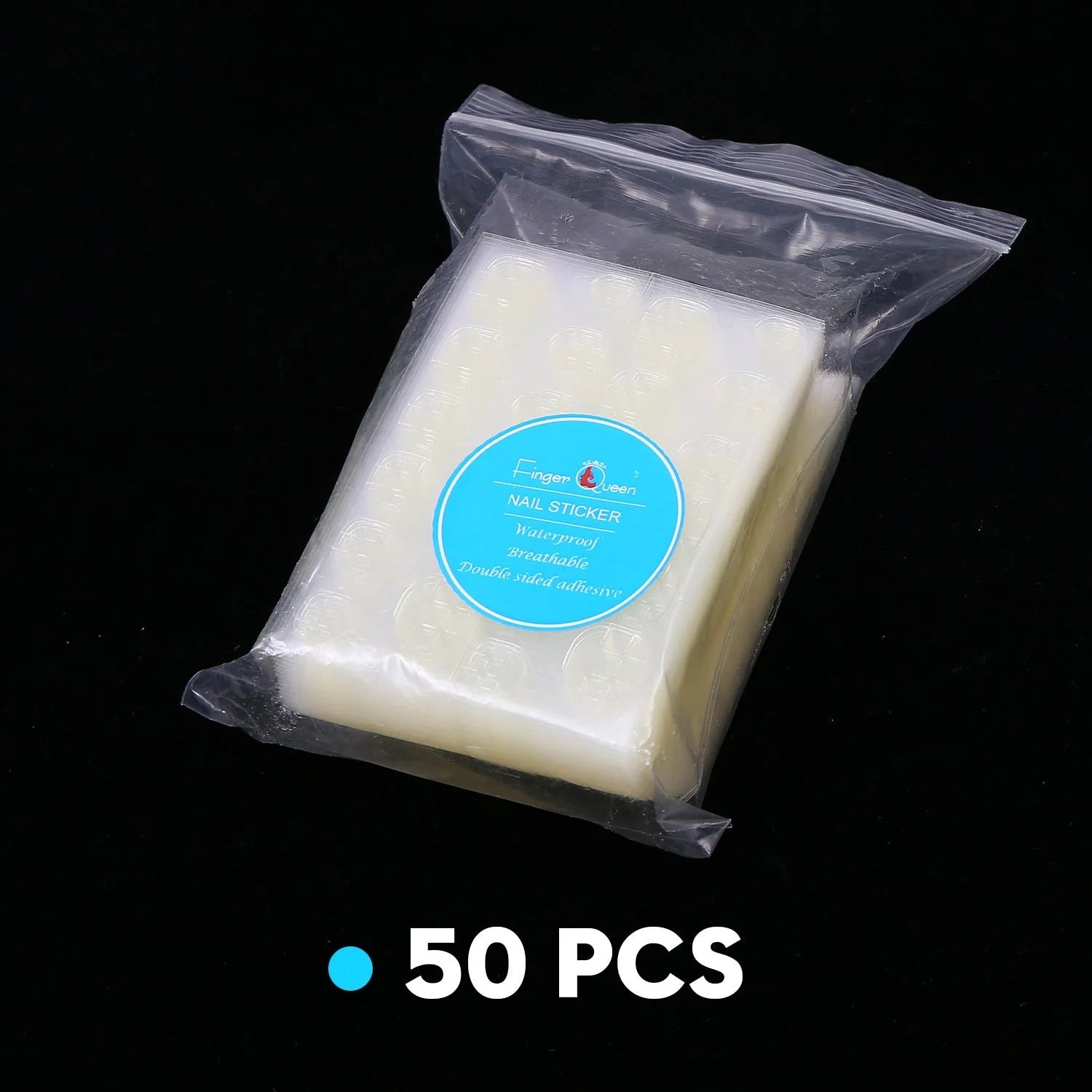 Transparent nail stickers with jelly glue for seamless nail art application