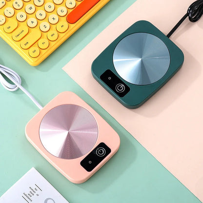 Electric tea water heating pad with heat-resistant glass surface, keeping beverages warm