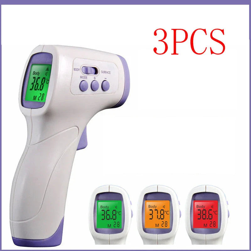 Non-contact infrared thermometer gun with backlit display for accurate temperature measurement
