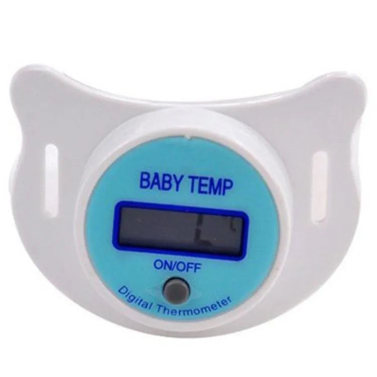Blue baby pacifier digital thermometer with LCD display for infant temperature measurement