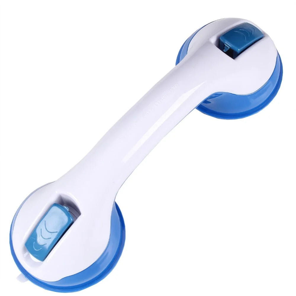 ABS suction cup bathroom handrail in green, blue, and purple for anti-slip safety