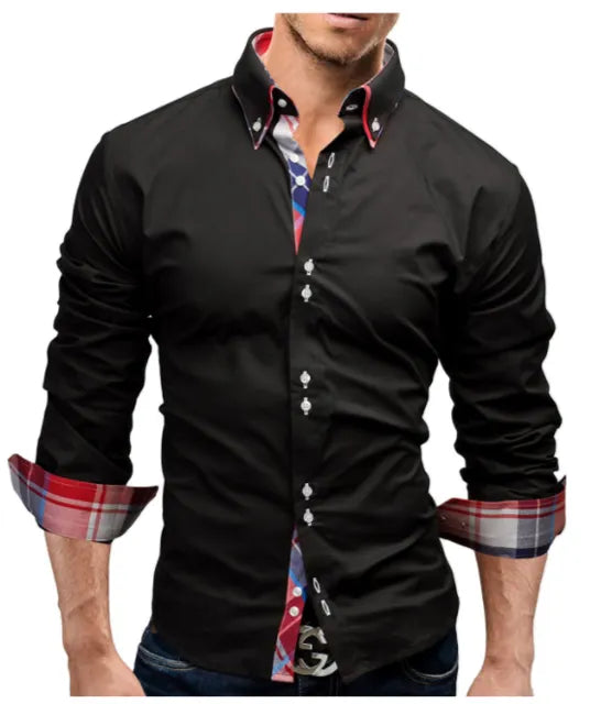 Classic Inner Slim Men Shirt in cotton-polyester, available in five colours and sizes M to XXXL