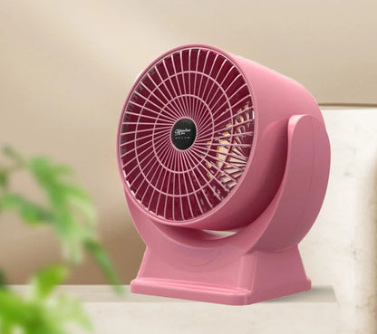 Compact desktop mini mute household heater in white and pink, dimensions 175*115*180mm