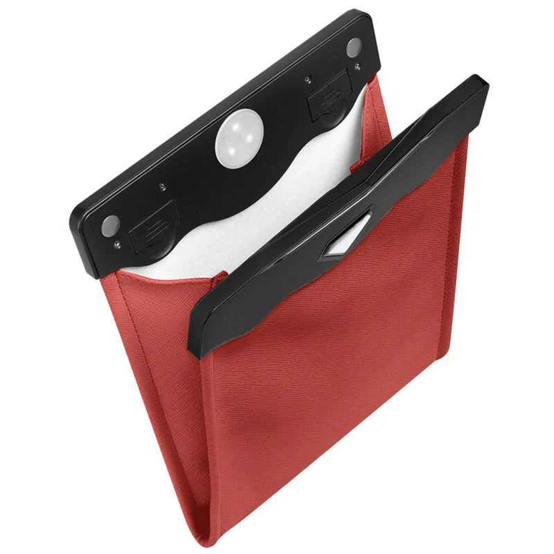 LED Car Trash Can Organizer with leather accents and colour steel baking paint