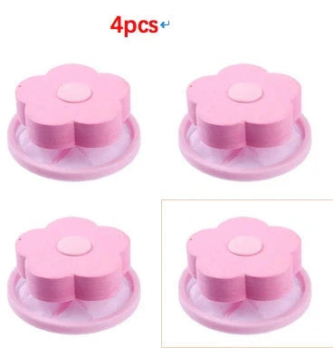 Float Filter for Washing Machine Hair Remover with flower design in various colours