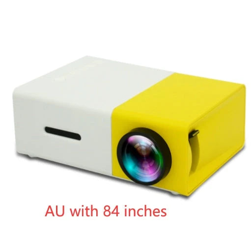 Portable home cinema mini projector with 3D HD LED display, HDMI, USB, and 1080P resolution