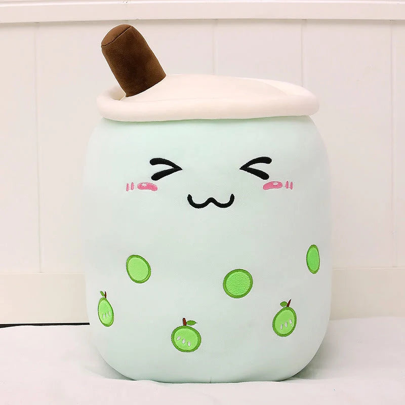 Strawberry Milk Tea Plush Boba Cup Toy in various colours and sizes