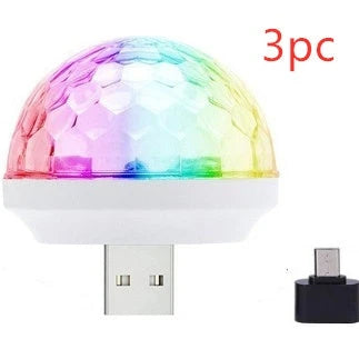 USB 5V Disco Ball Projector with vibrant LED light effects