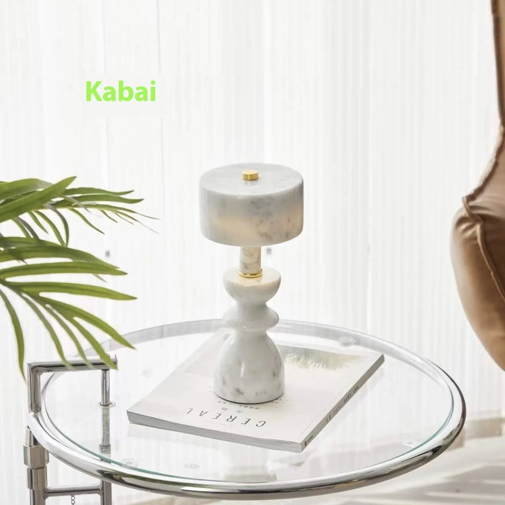 Marble touch table lamp in modern simplicity style, 115x260mm, half-handmade grinding finish