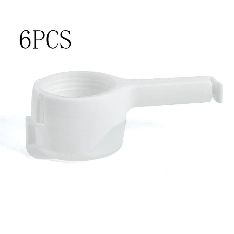 Versatile food clips in a range of colours, featuring airtight sealing and a convenient pour spout