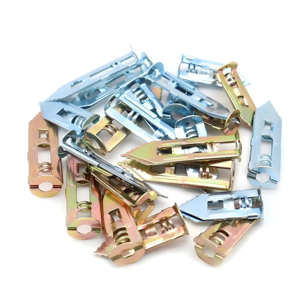 Punch-free gecko expansion screw made from 65 manganese steel with colour zinc finish, 12mm diameter and 30mm length.