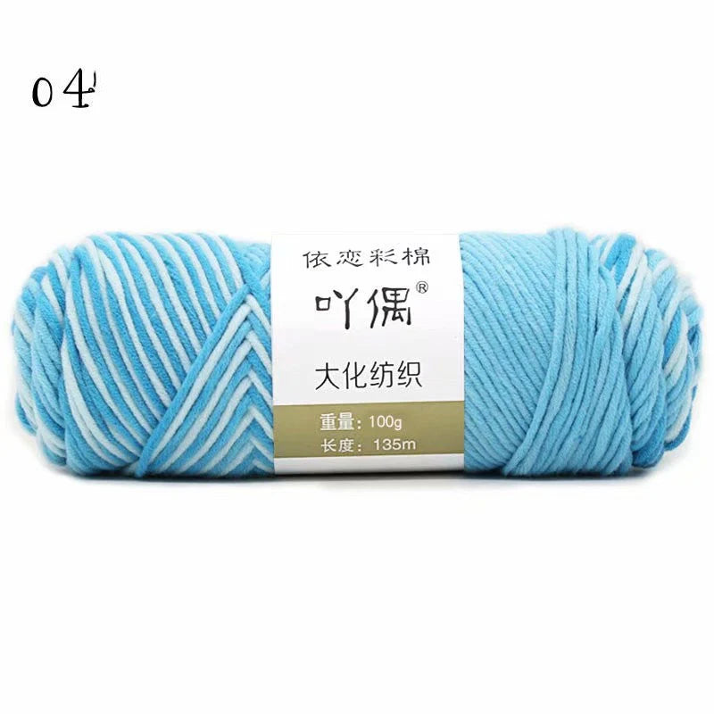 8 strands gradient milk cotton wool for hand knitting in various colours