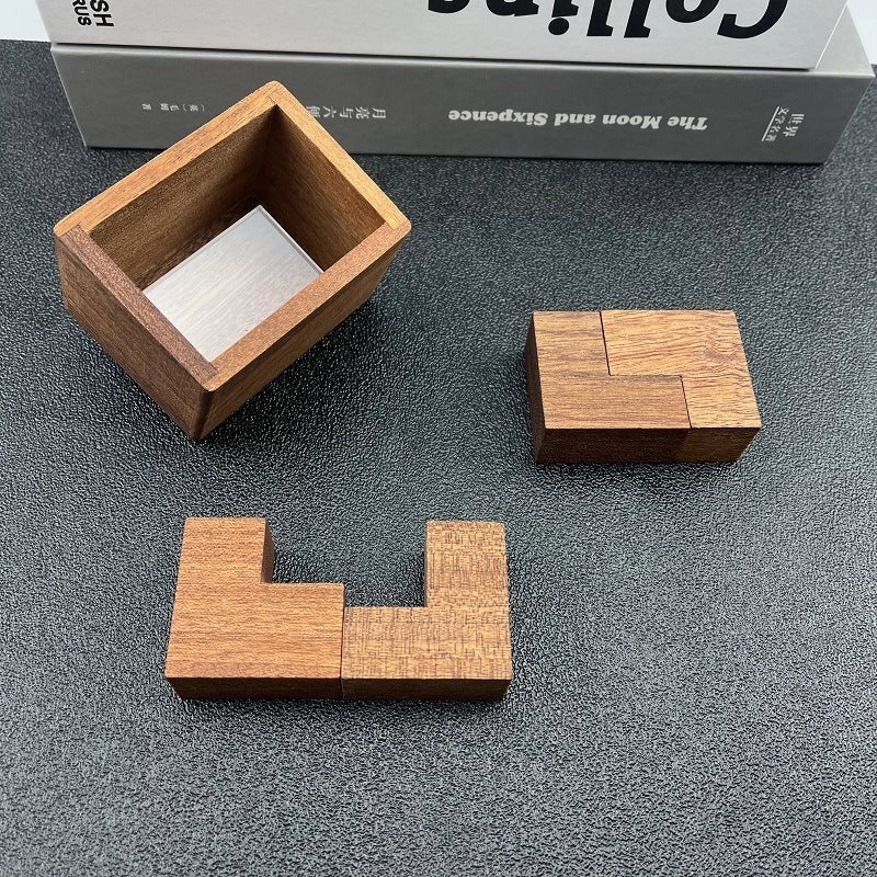 Einstein Lock Wooden Puzzle - Solid Wood Brain Teaser