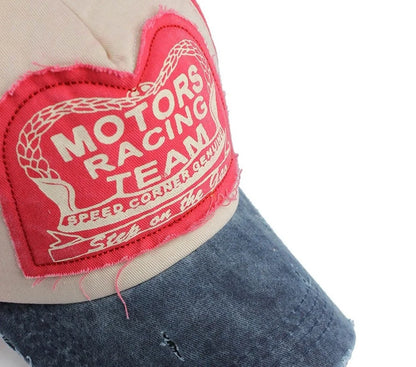 Cotton baseball hip hop cap with extended visor in various colors