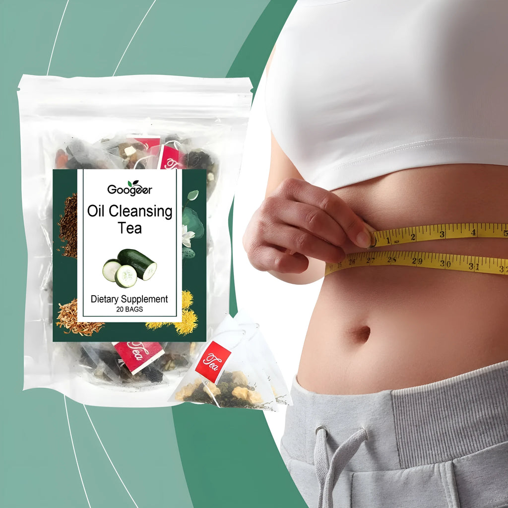 Googeer oil cleansing herbal tea pack with 20 individual tea bags containing wax gourd lotus leaf blend