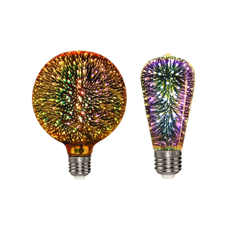 Vibrant 3D Fireworks LED Bulb - Eco-Friendly Home Lighting for Kiwi Celebrations