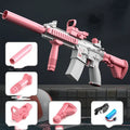 Blue and pink rechargeable automatic electric water gun toy for outdoor summer play