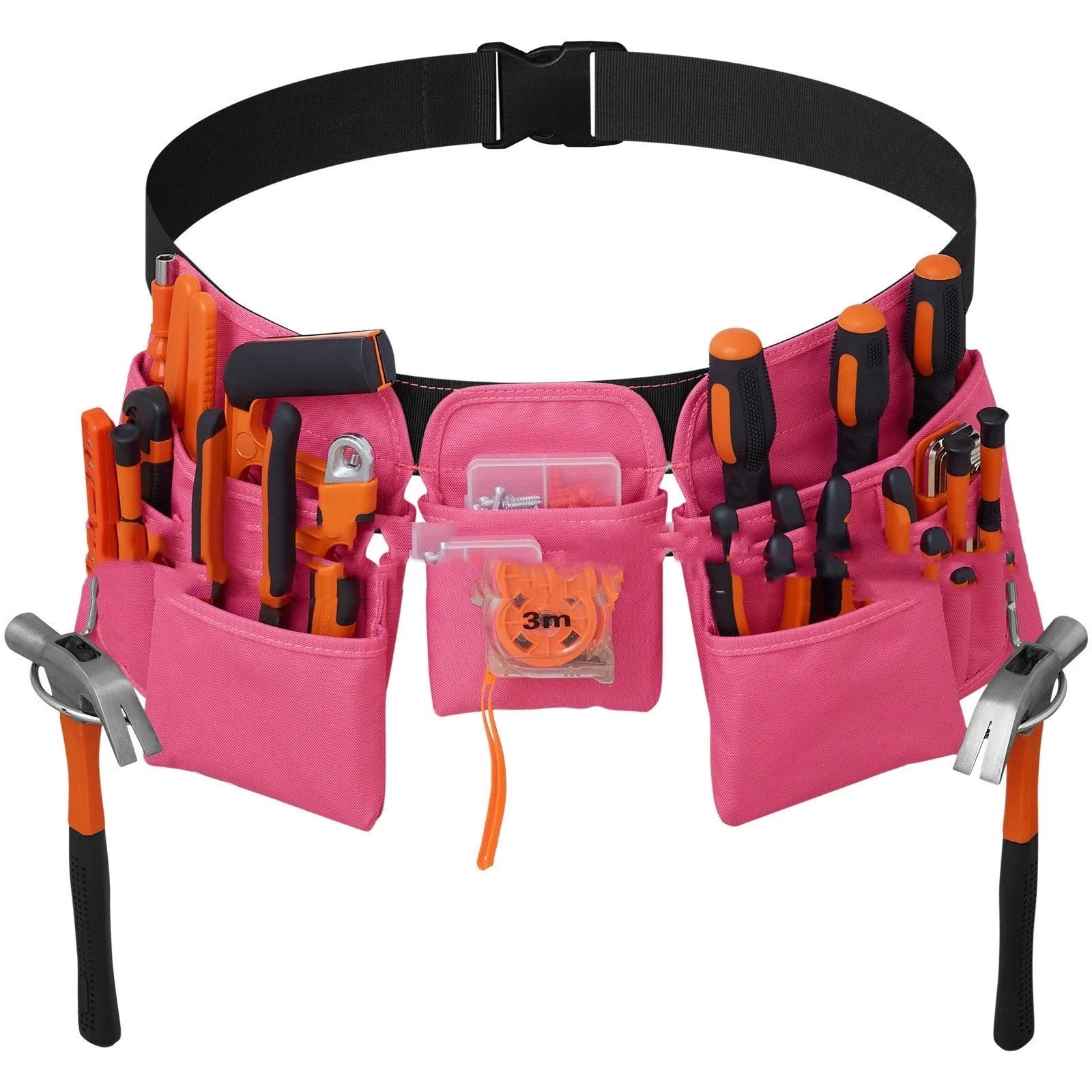 Adjustable Tool Belt in 900D Oxford Cloth, available in pink and khaki