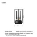 Rechargeable LED camping light in aluminium-acrylic with touch charging and variable colour dimming