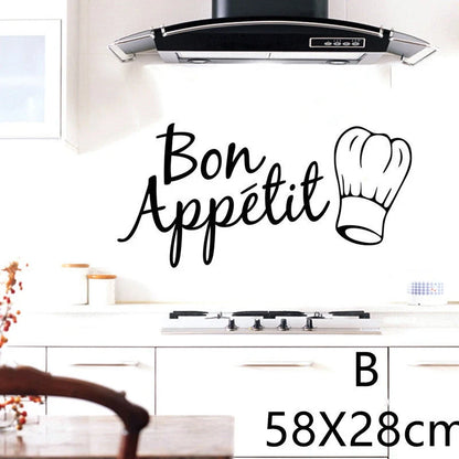 English Proverbs Wall Stickers featuring a knife and fork design