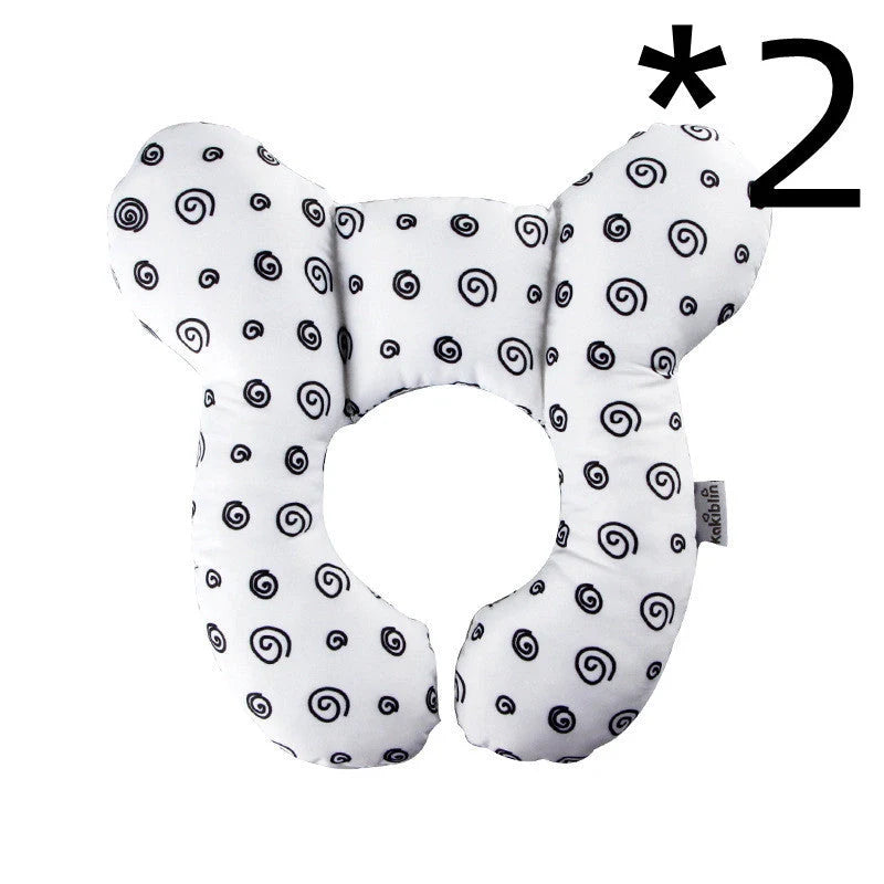 U-shaped baby head support pillow in various styles for car safety seats