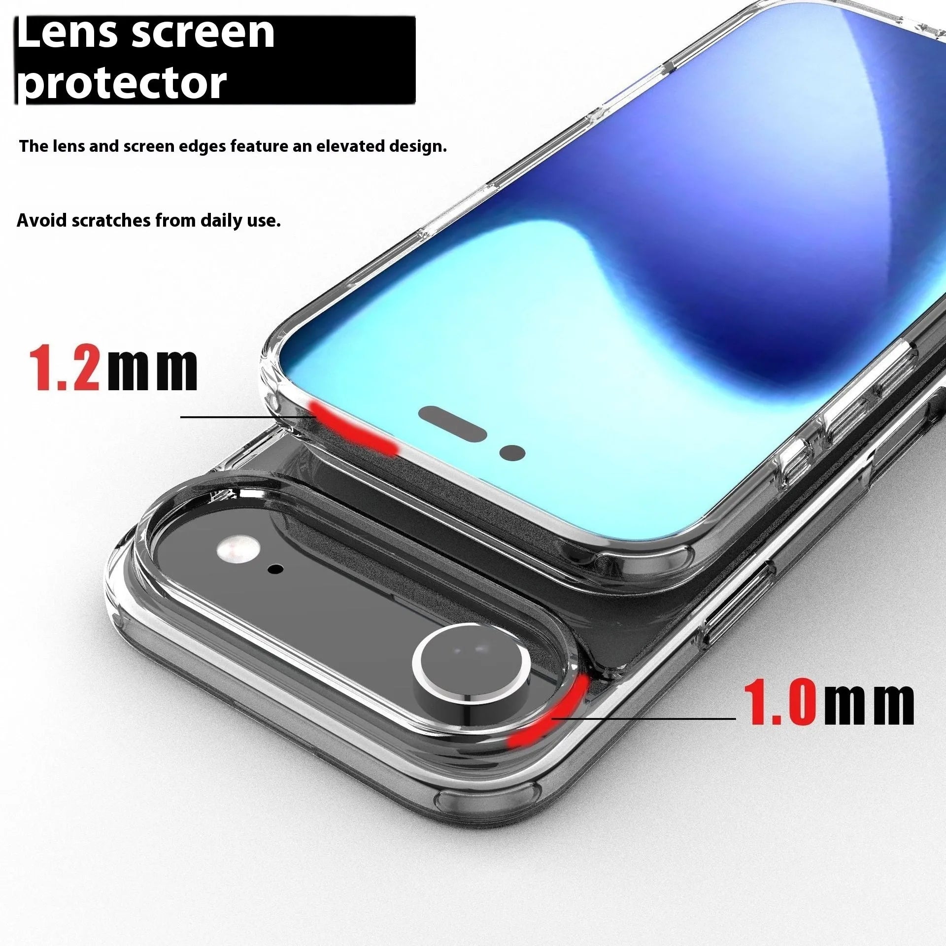 Transparent magnetic TPU phone case for iPhone 17 series showing back with magnetic ring