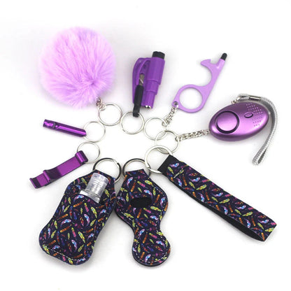 Keychain accessory bottles in various colours, made from durable artificial leather